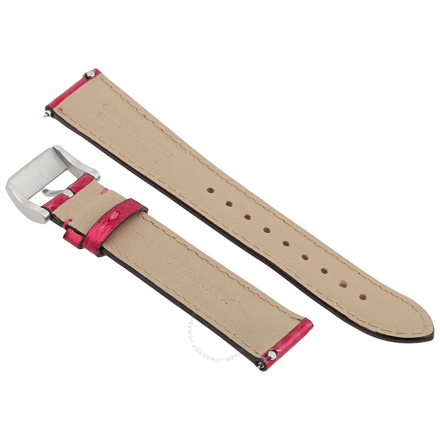 Burberry Ladies 18 mm Metallic Pink Leather Watch Band 3897537 - 2