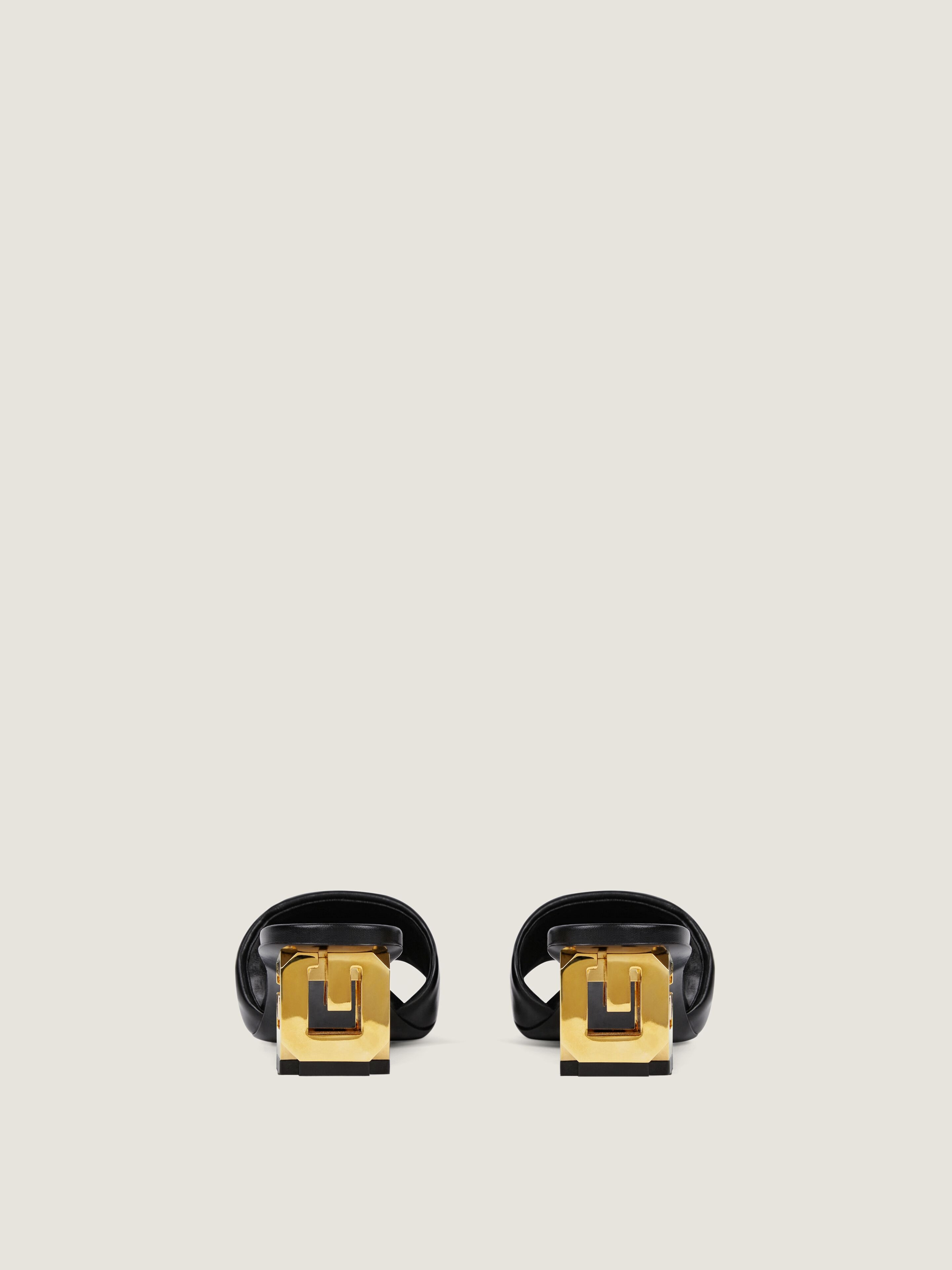 G CUBE MULES IN LEATHER - 6