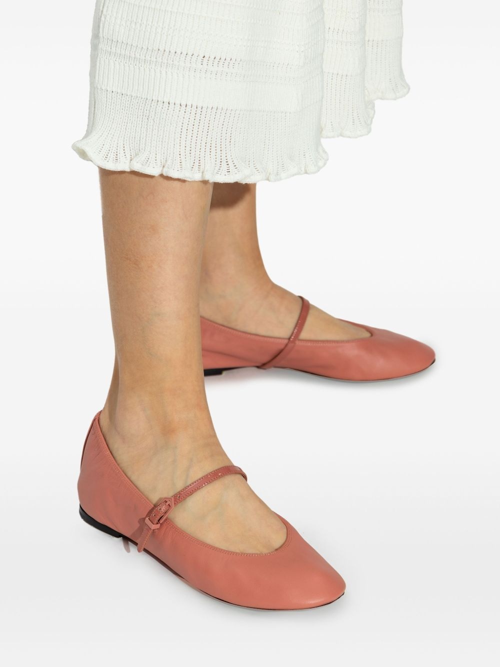 leather ballerina shoes - 5