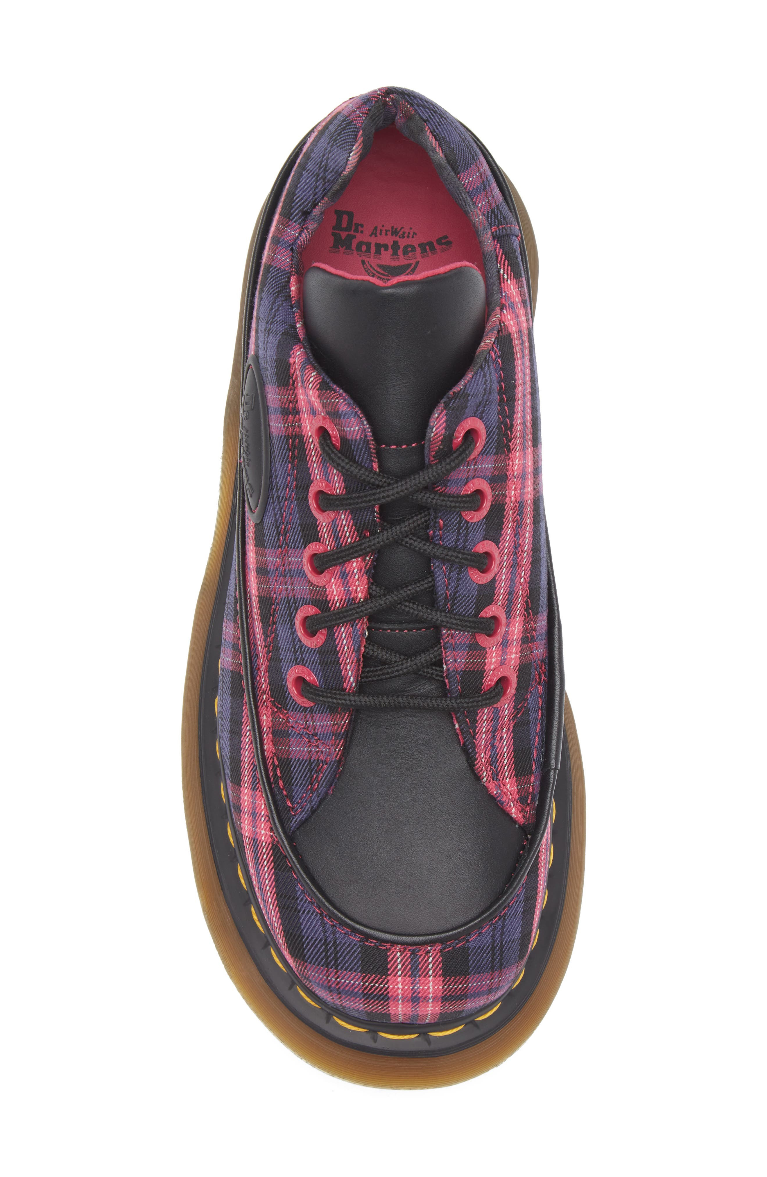 Dr. Martens Buzz 5i Mixed Media Platform Sneaker in Black+Pink at Nordstrom - 5
