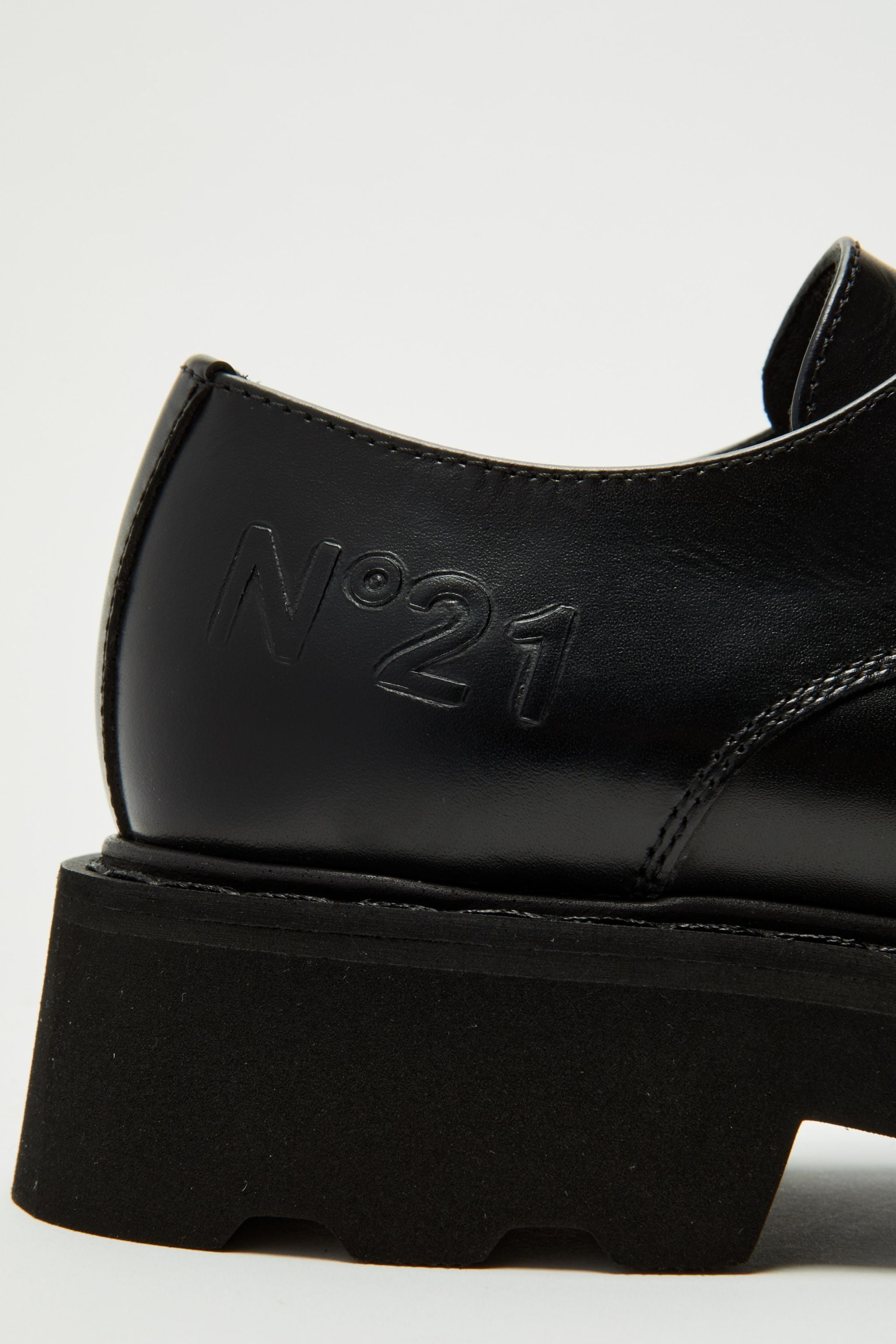 LOGO-EMBOSSED DERBY SHOES - 4