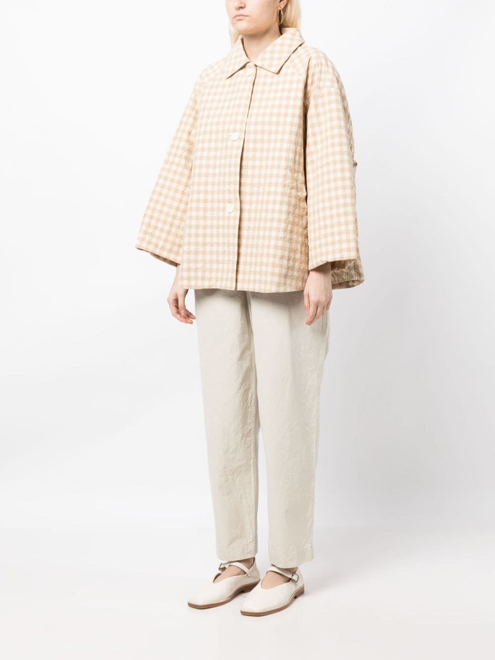 Dries gingham-check shirt jacket - 3