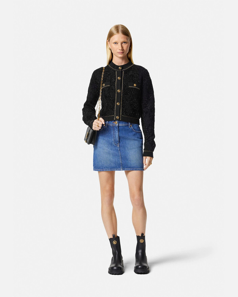 VERSACE Lurex Tweed Cardigan outlook