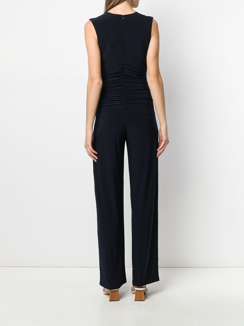 draped straight-leg jumpsuit - 4