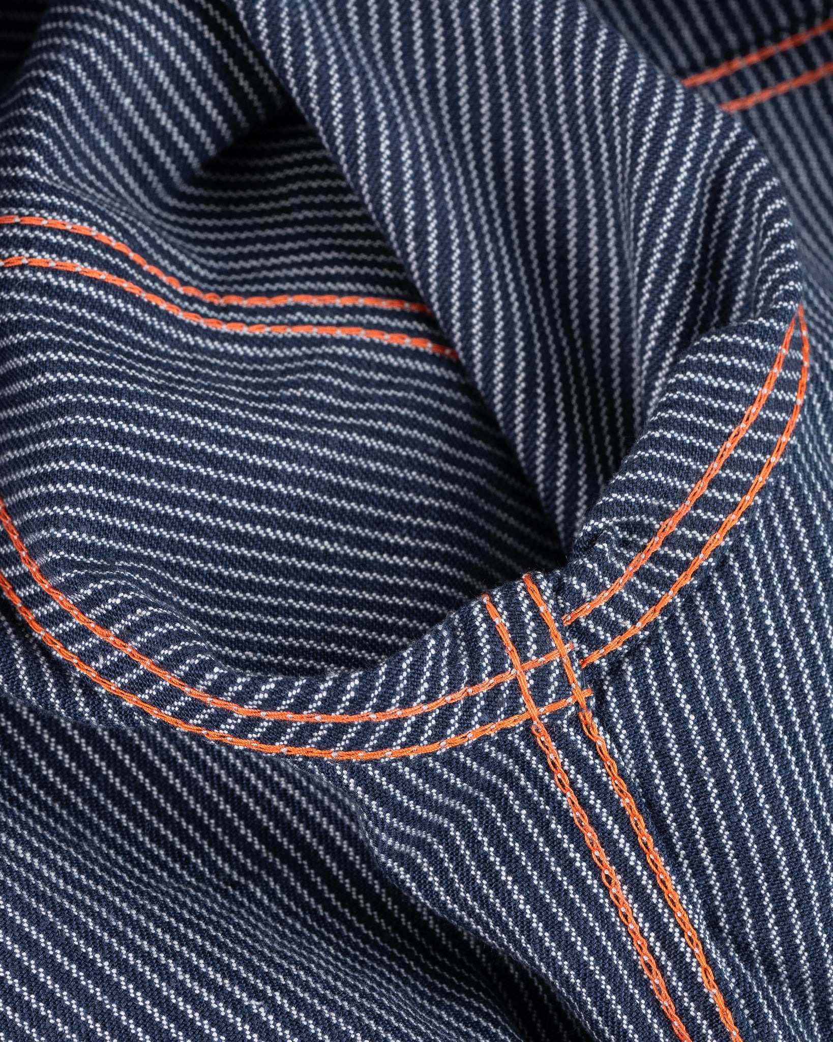 IHJ-141-IND 10.5oz Narrow Stripe Hickory Type I - Indigo - 18