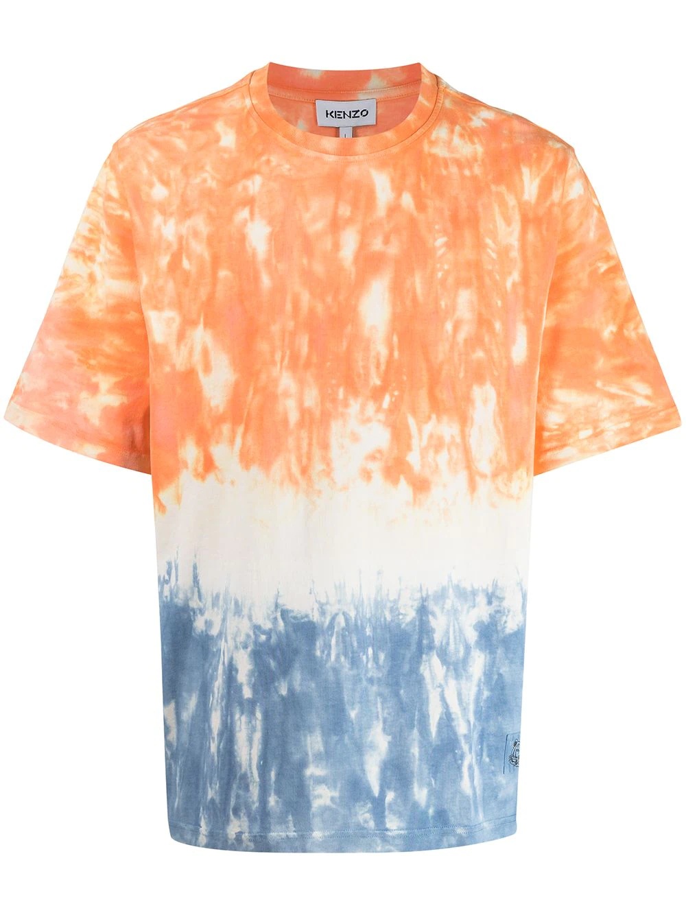 tie dye-print short-sleeved T-shirt - 1