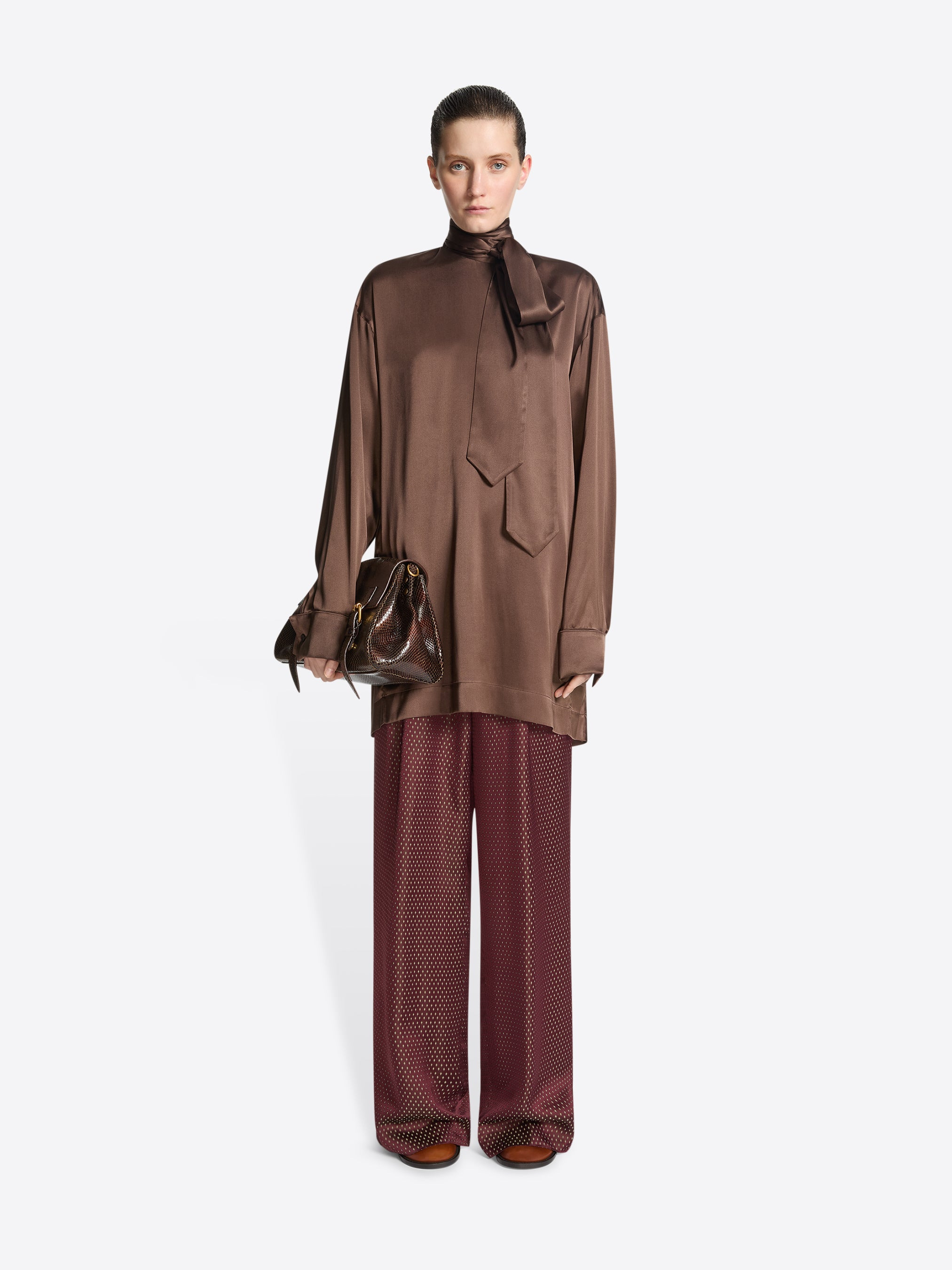 LOOSE FIT SILK BLOUSE - 2