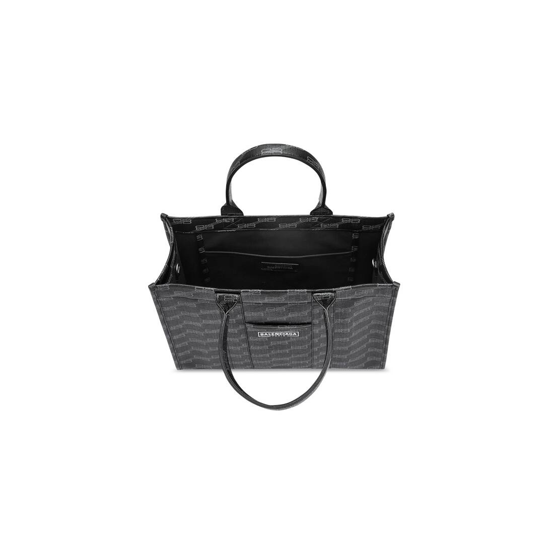 hardware medium tote bag bb monogram coated canvas - 4