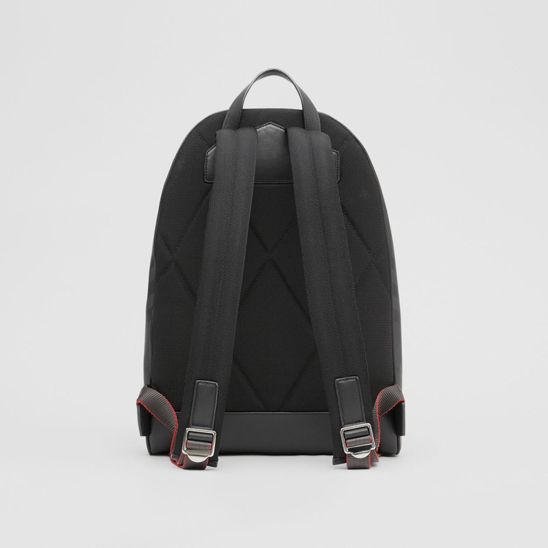 London Check and Leather Backpack 10