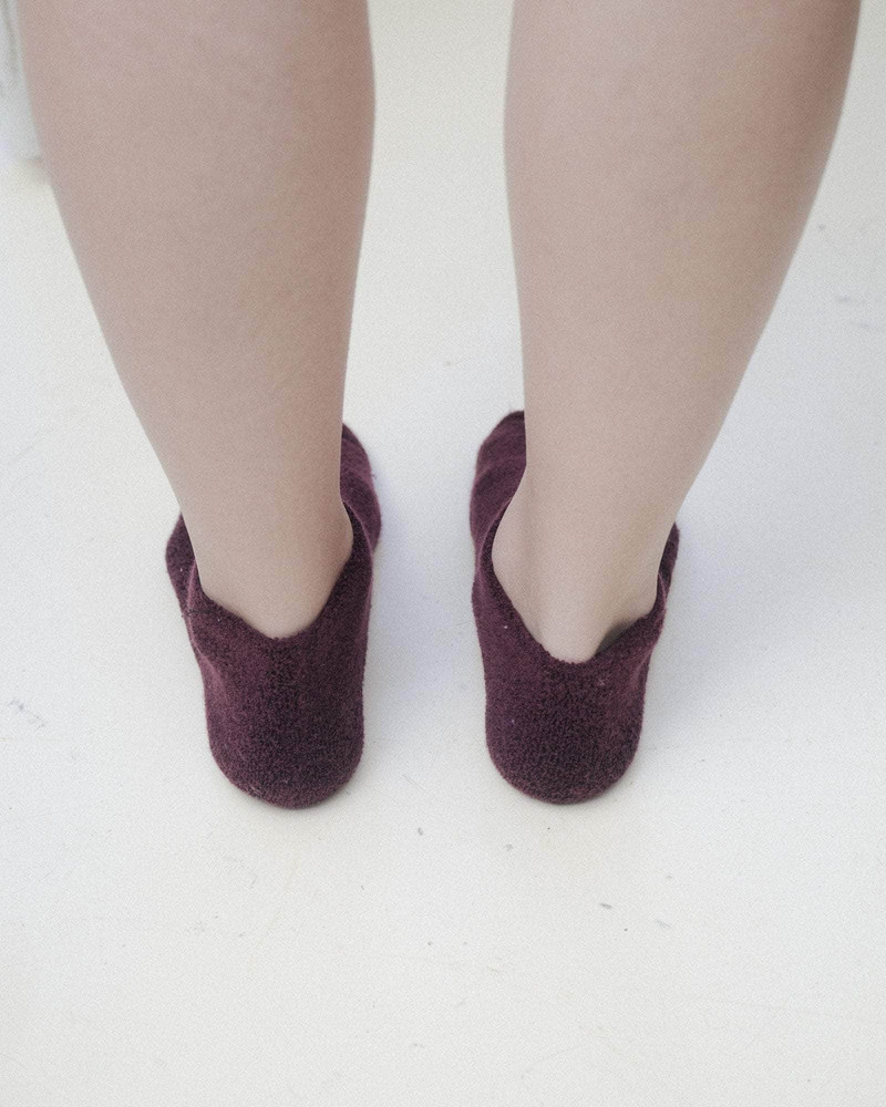 BASERANGE Buckle Ankle Socks - Textured Organic Cotton outlook