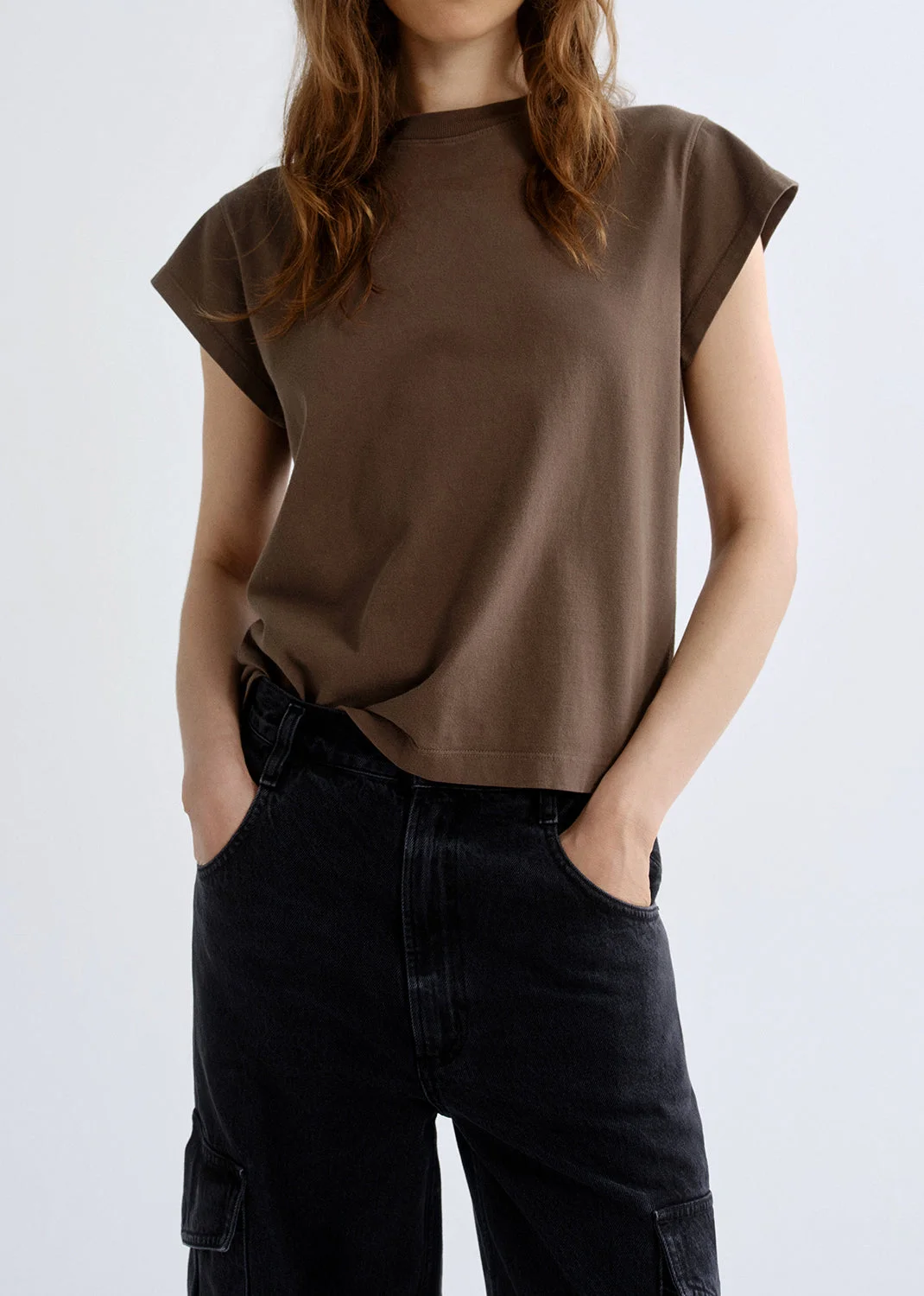 BRYCE CAP SLEEVE TEE IN UNIFORM - 1