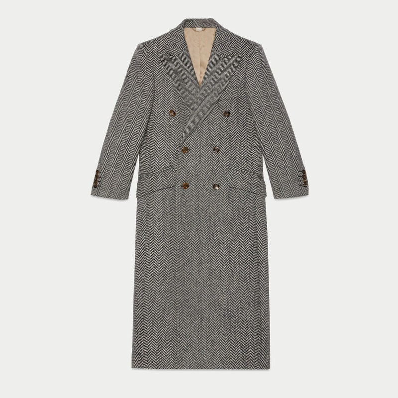 Gucci HA HA HA herringbone coat 1