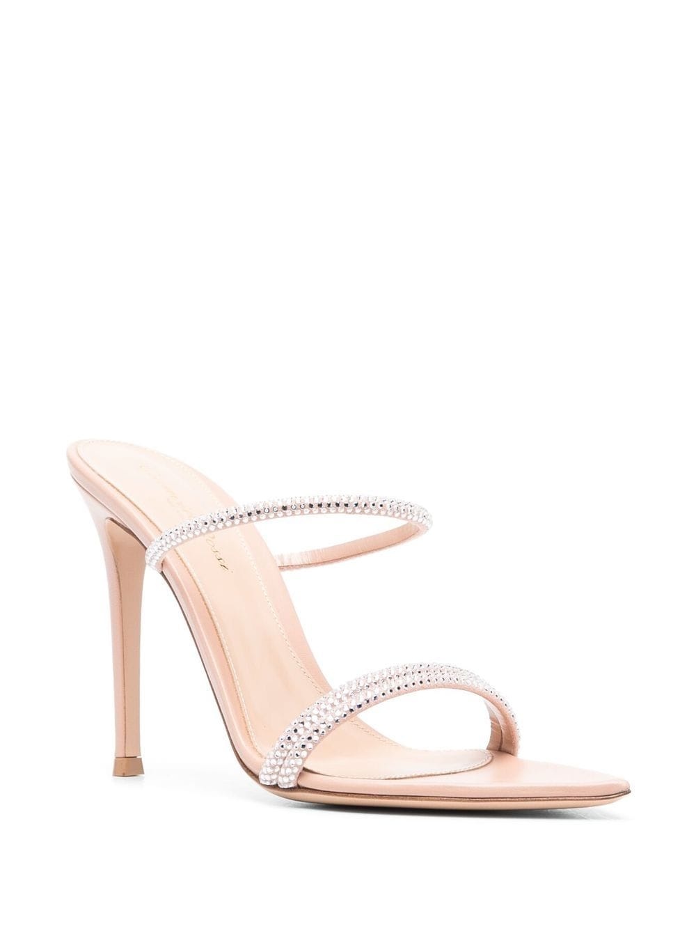 rhinestone-embellishment 110mm mule sandals - 2