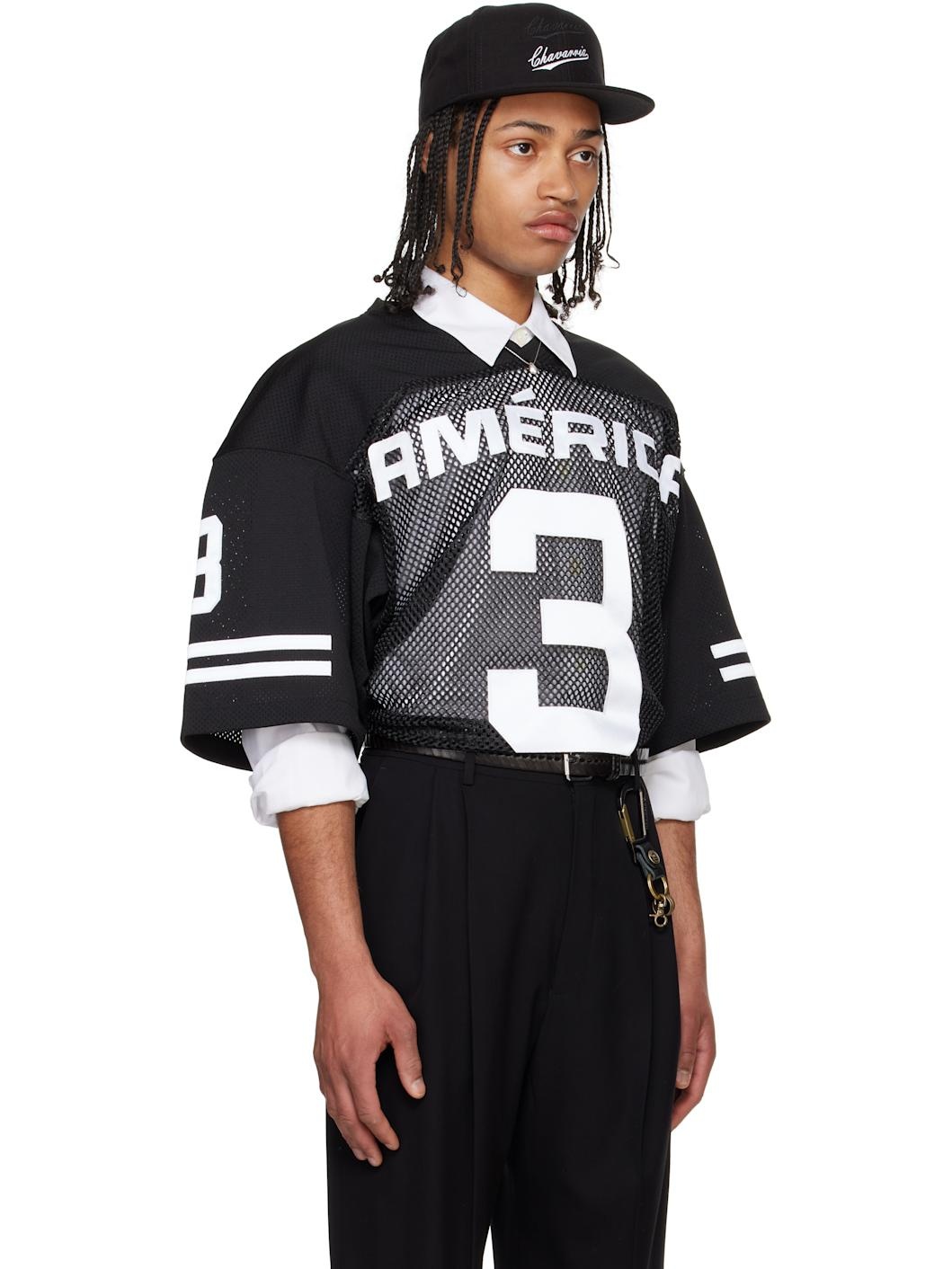 Black 'America' Football Jersey T-shirt - 2