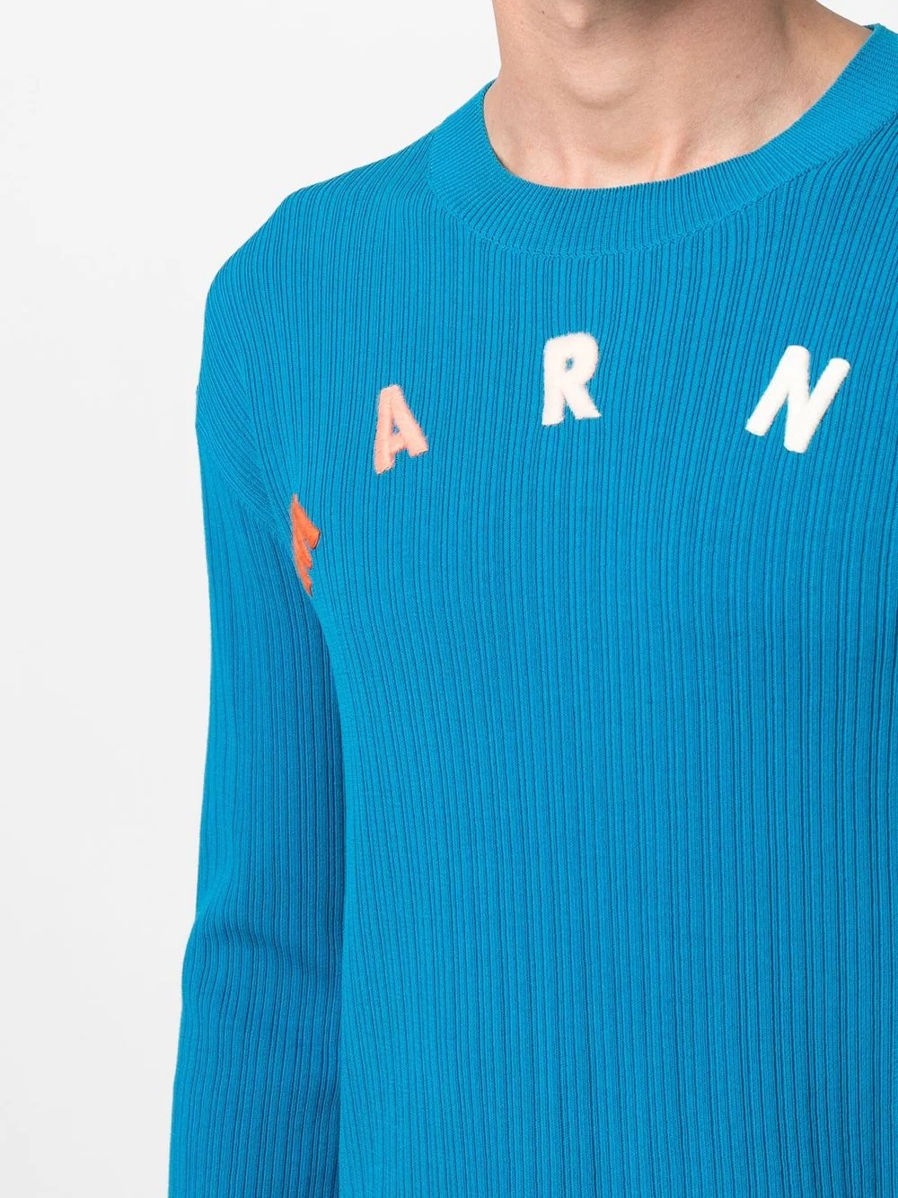 logo-embroidered ribbed-knit sweater - 5