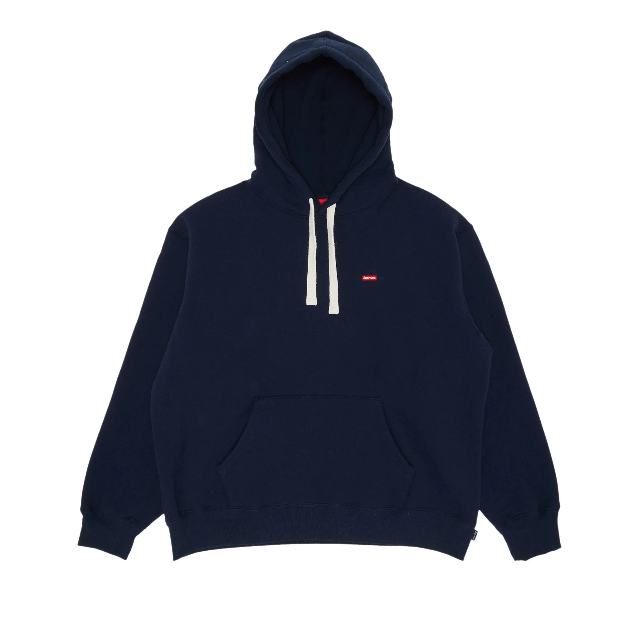 Supreme Small Box Drawcord Hooded Sweatshirt 'Navy' - 1