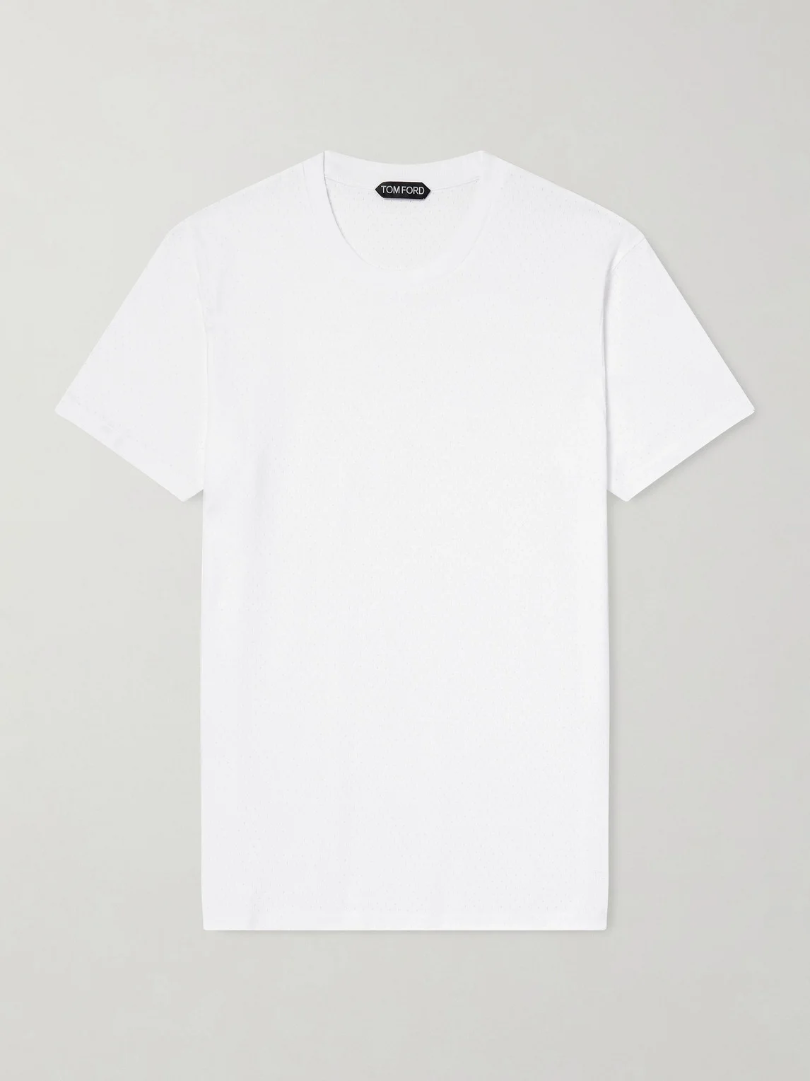 Pointelle-Knit Cotton T-Shirt - 1