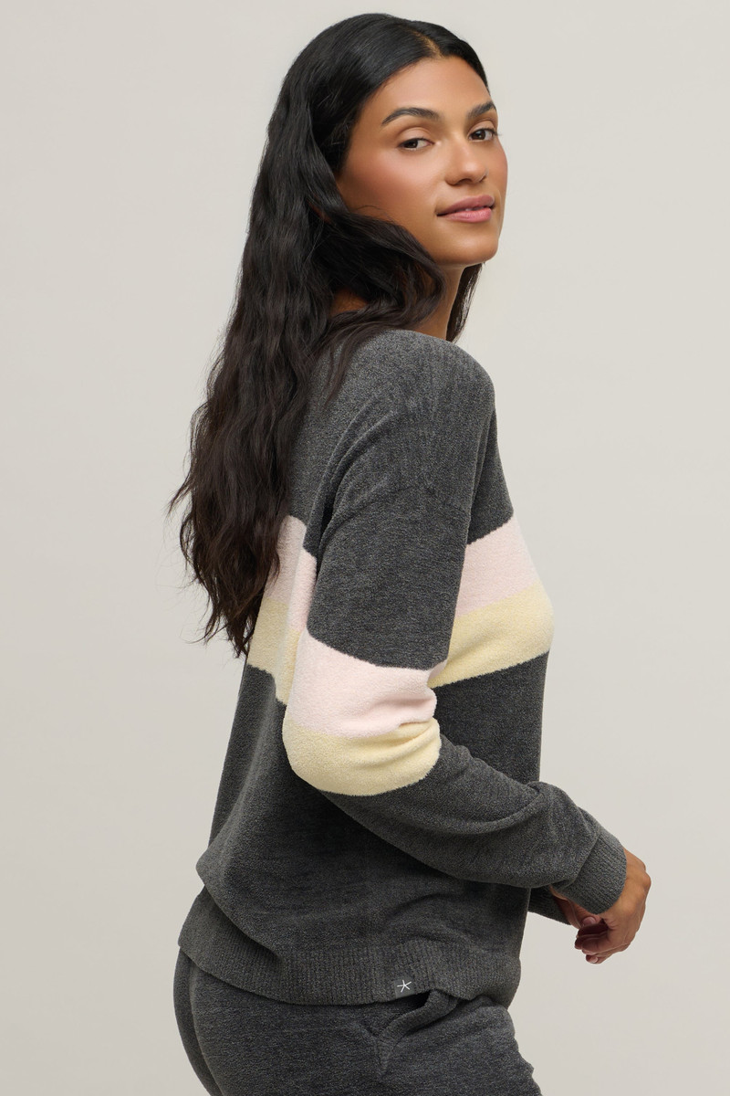 Barefoot Dreams CozyChic Ultra Lite® Wavy Colorblock Pullover outlook