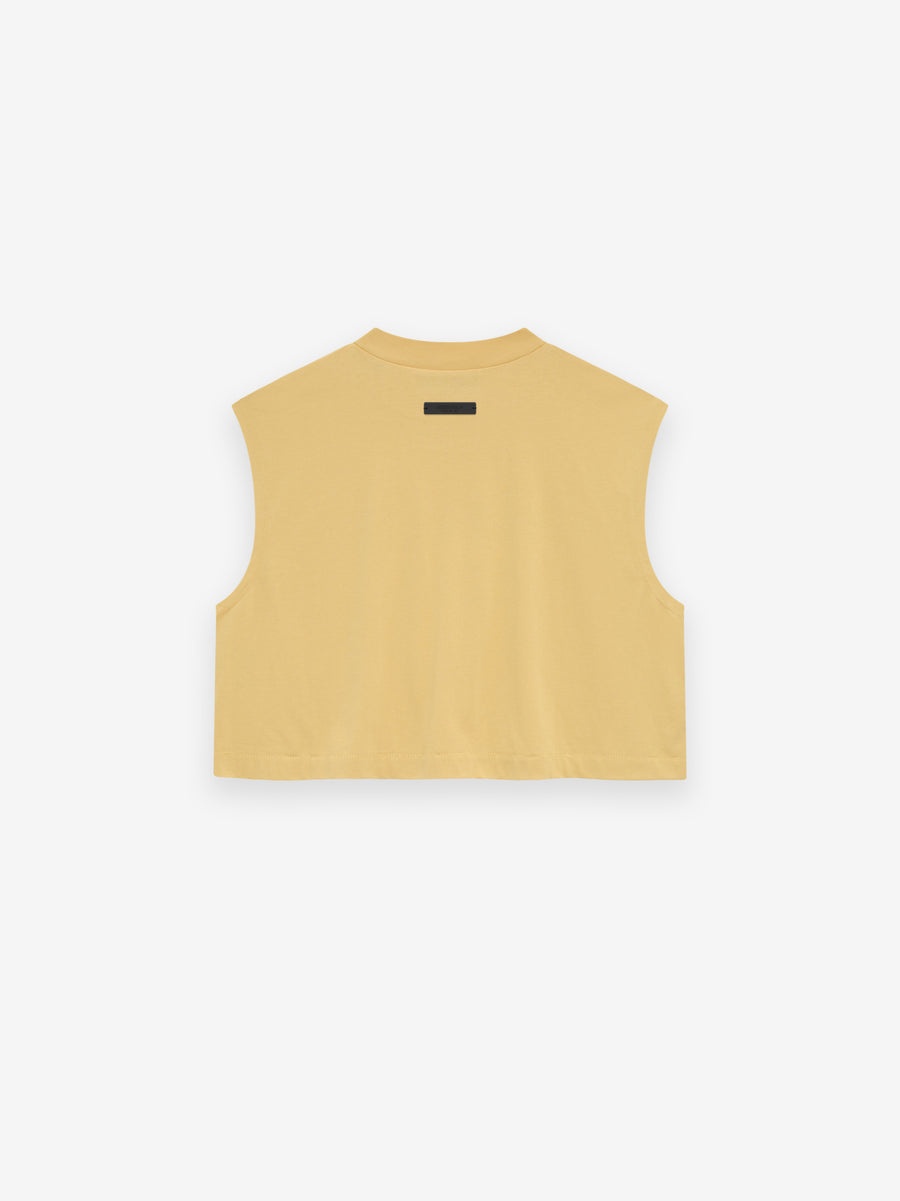 Womens Tri-Blend Cropped Muscle Tee - 2