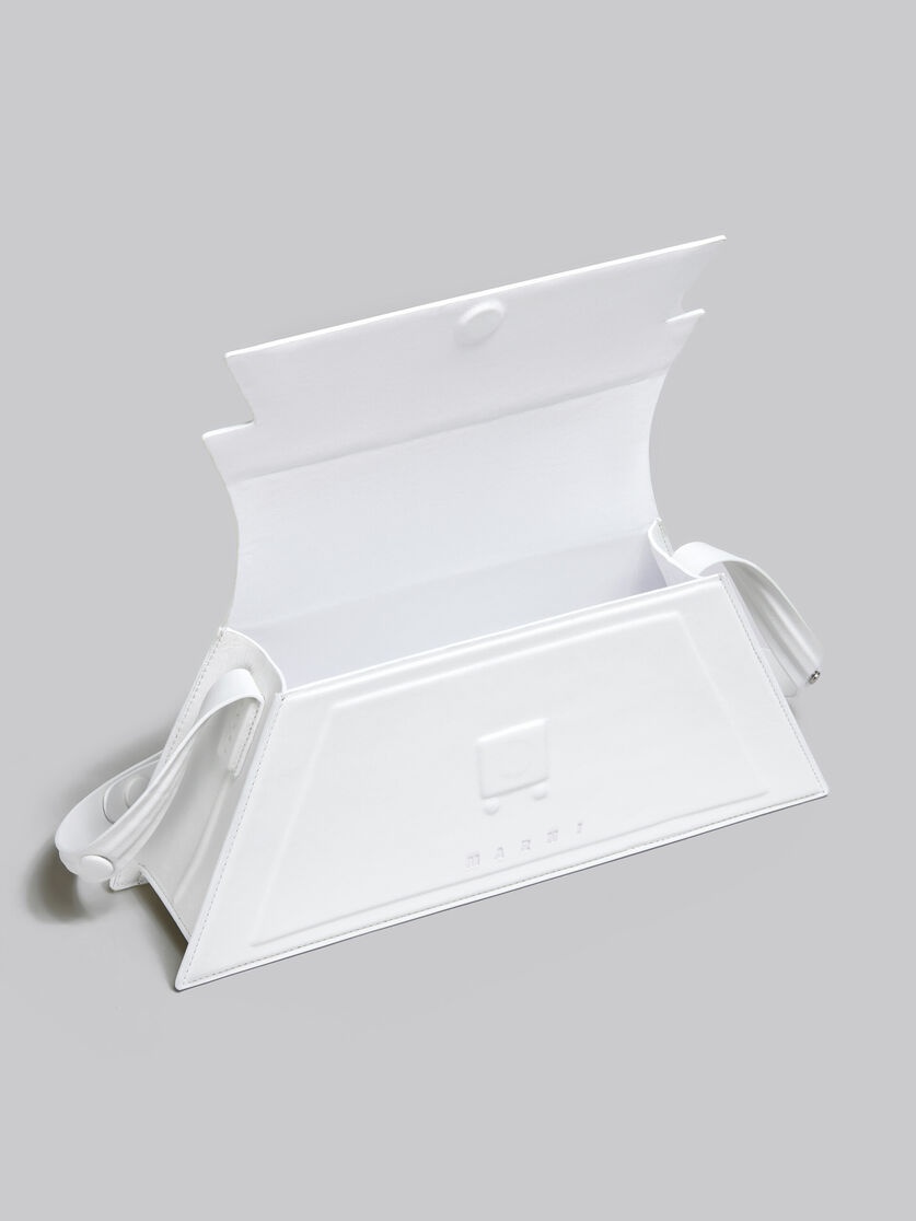 MEDIUM TRUNKOISE BAG IN SMOOTH WHITE LEATHER - 4
