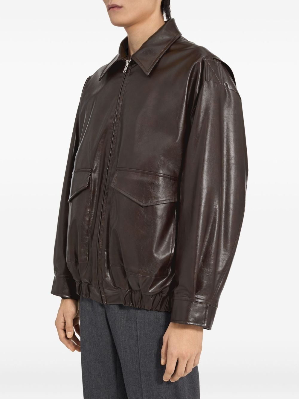 pocket-detail bomber jacket - 5