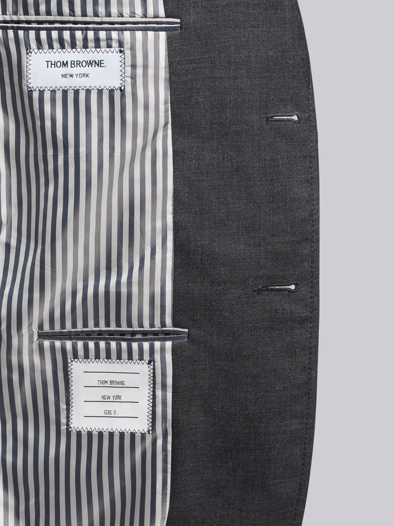 Dark Grey Super 120's Twill Wide Lapel Two-piece Suit and Tie 7