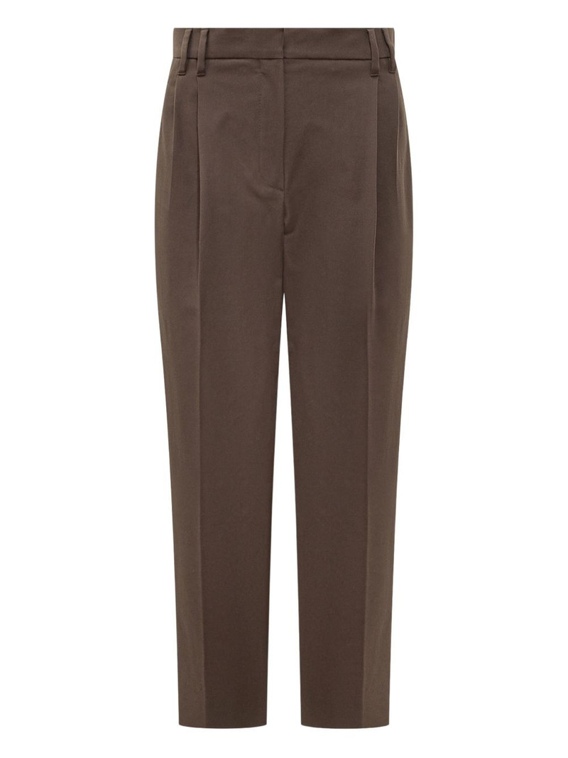 pleated-front trousers 1