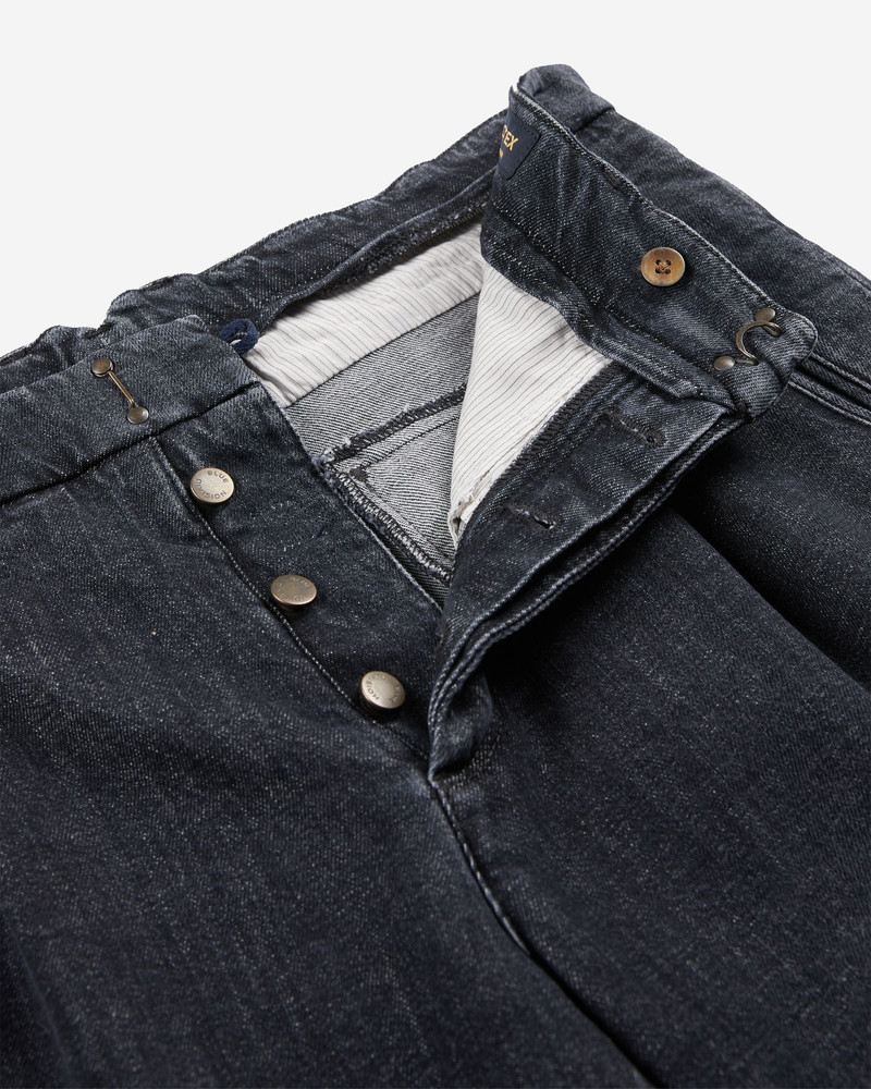 Tapered fit tailored trousers in cotton denim 6
