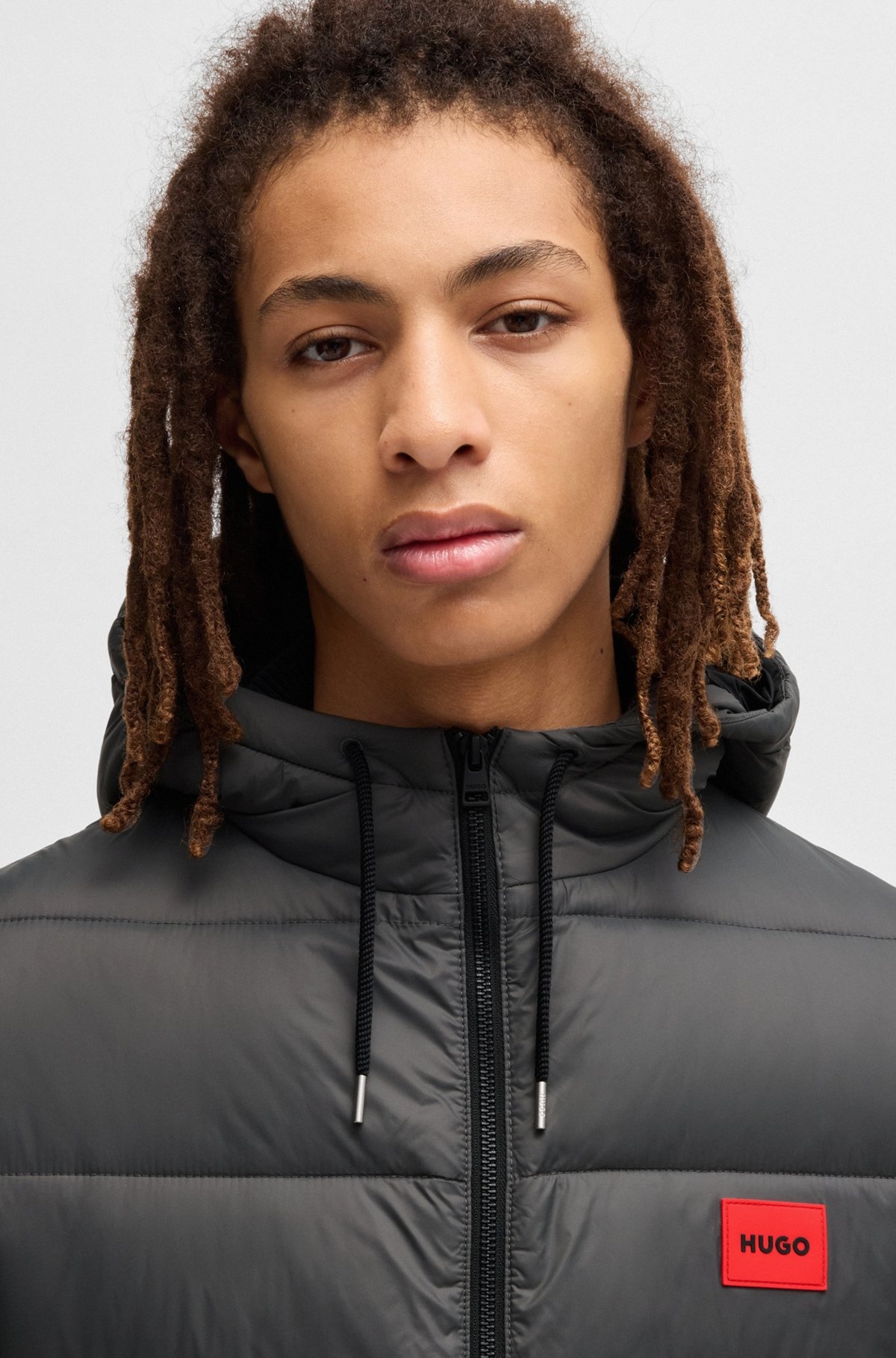 SLIM-FIT WATER-REPELLENT PUFFER JACKET WITH LOGO TRIM - 5