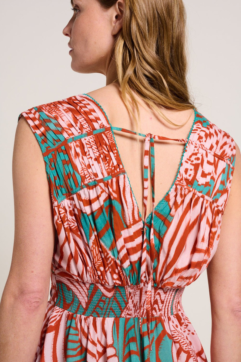 Mini Dress Ciao - Brick Japonism 4