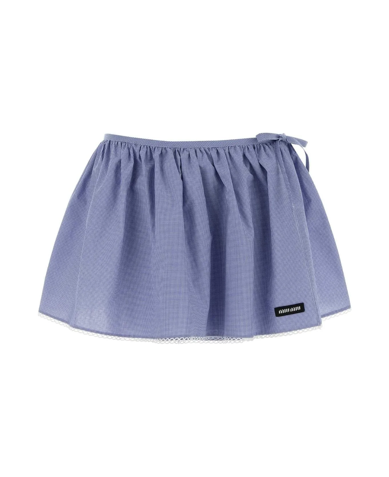 Embroidered Cotton Mini Skirt - 1