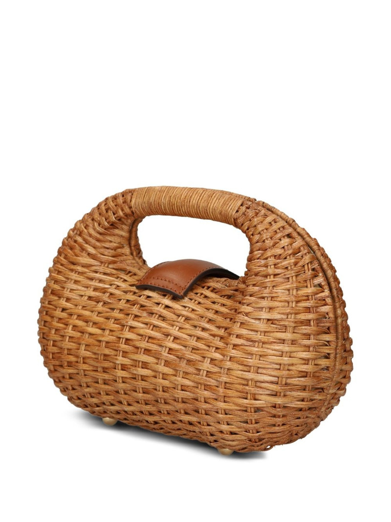 Cult Gaia Lydia woven basket tote bag outlook
