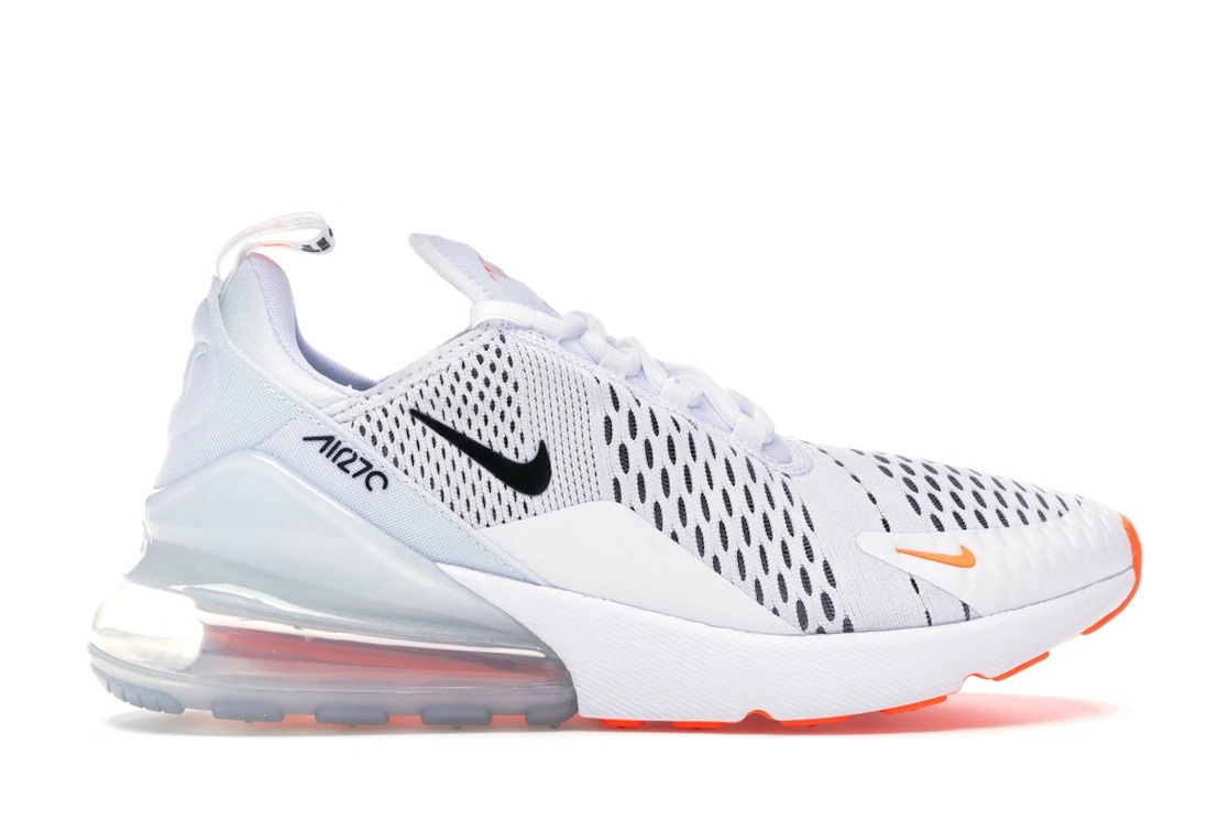 Nike Air Max 270 White Black Total Orange - 1