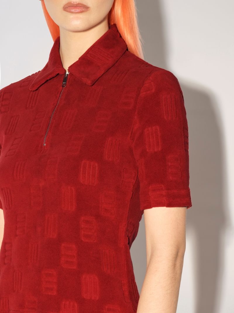 MONOGRAM ZIPPED MINI POLO - 5