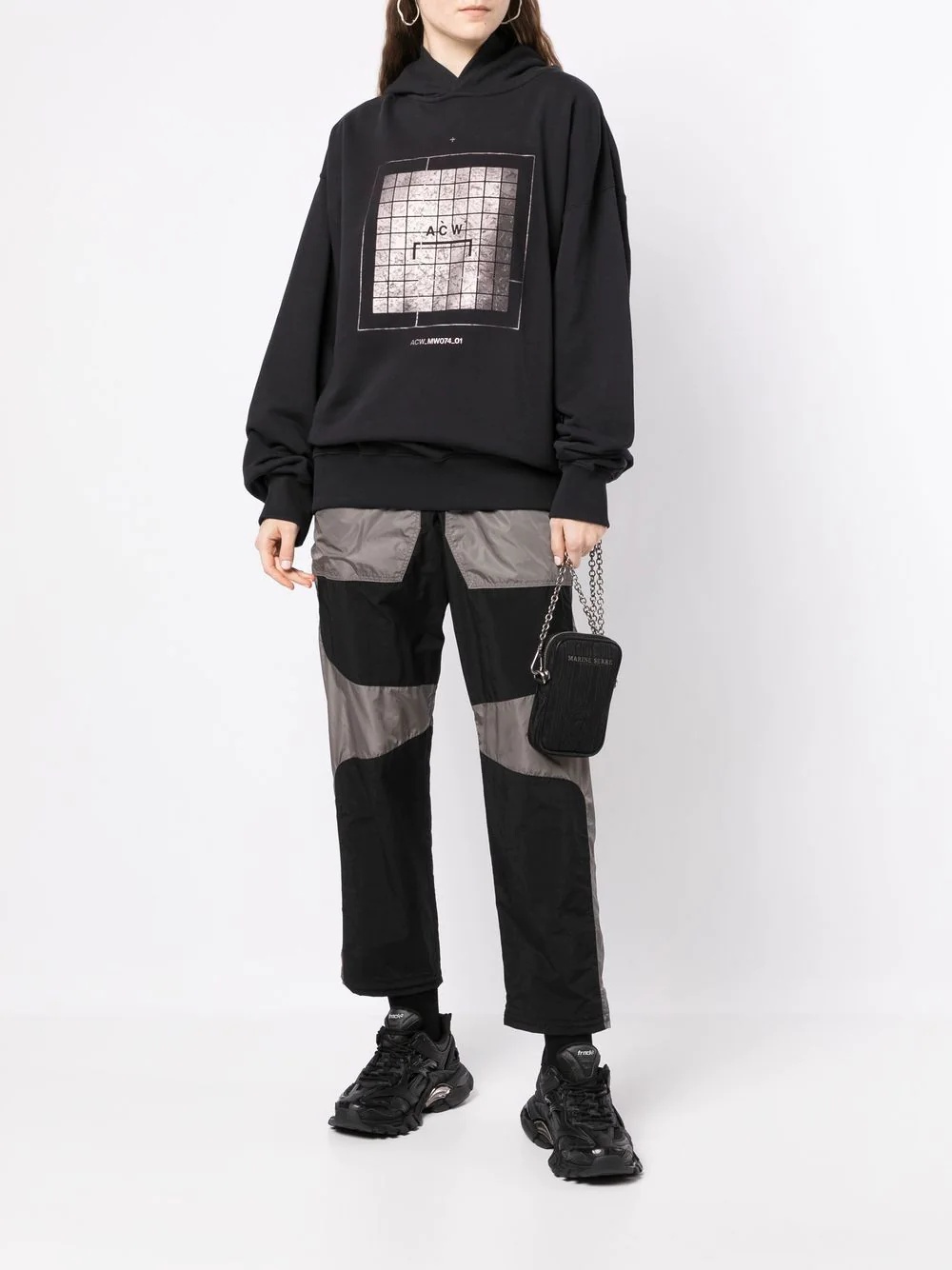 graphic logo-print hoodie - 3