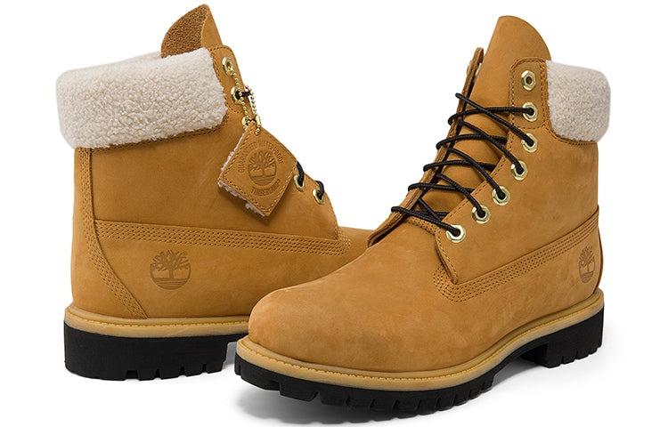 (WMNS) Timberland 6 Inch Premium Shearling Boots 'Wheat Nubuck' A2GMD - 5