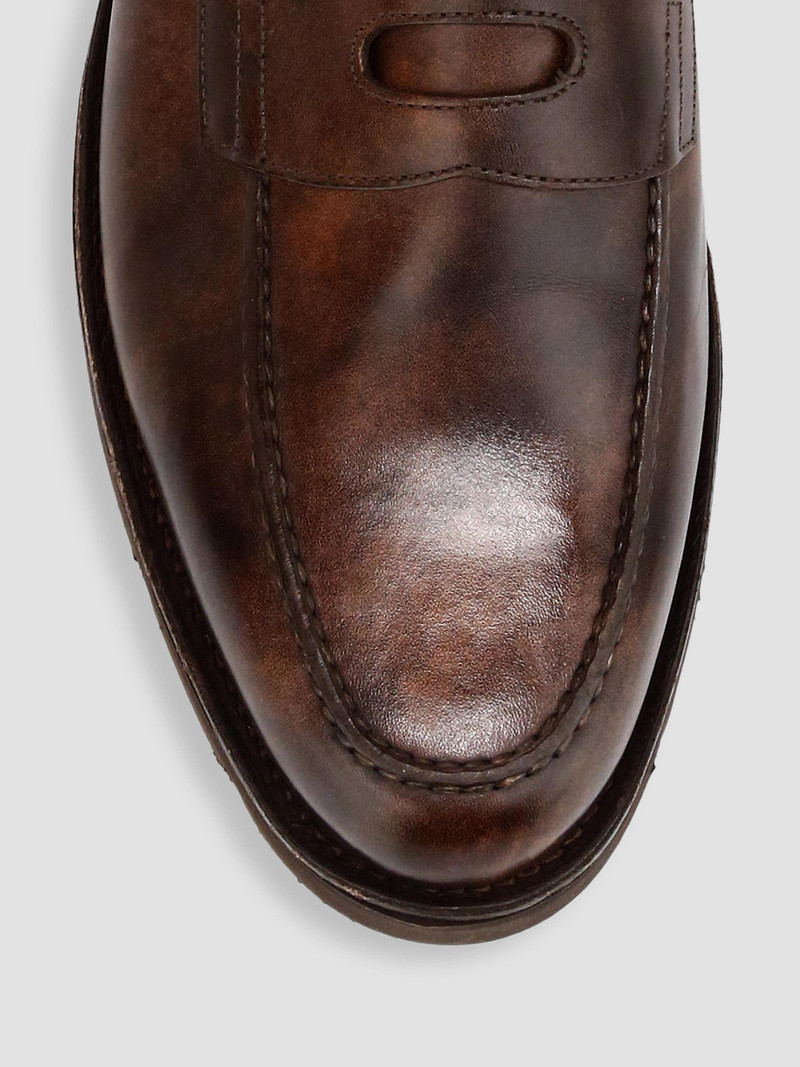 Men's Lopez Leather Loafers - Dark Brown 4