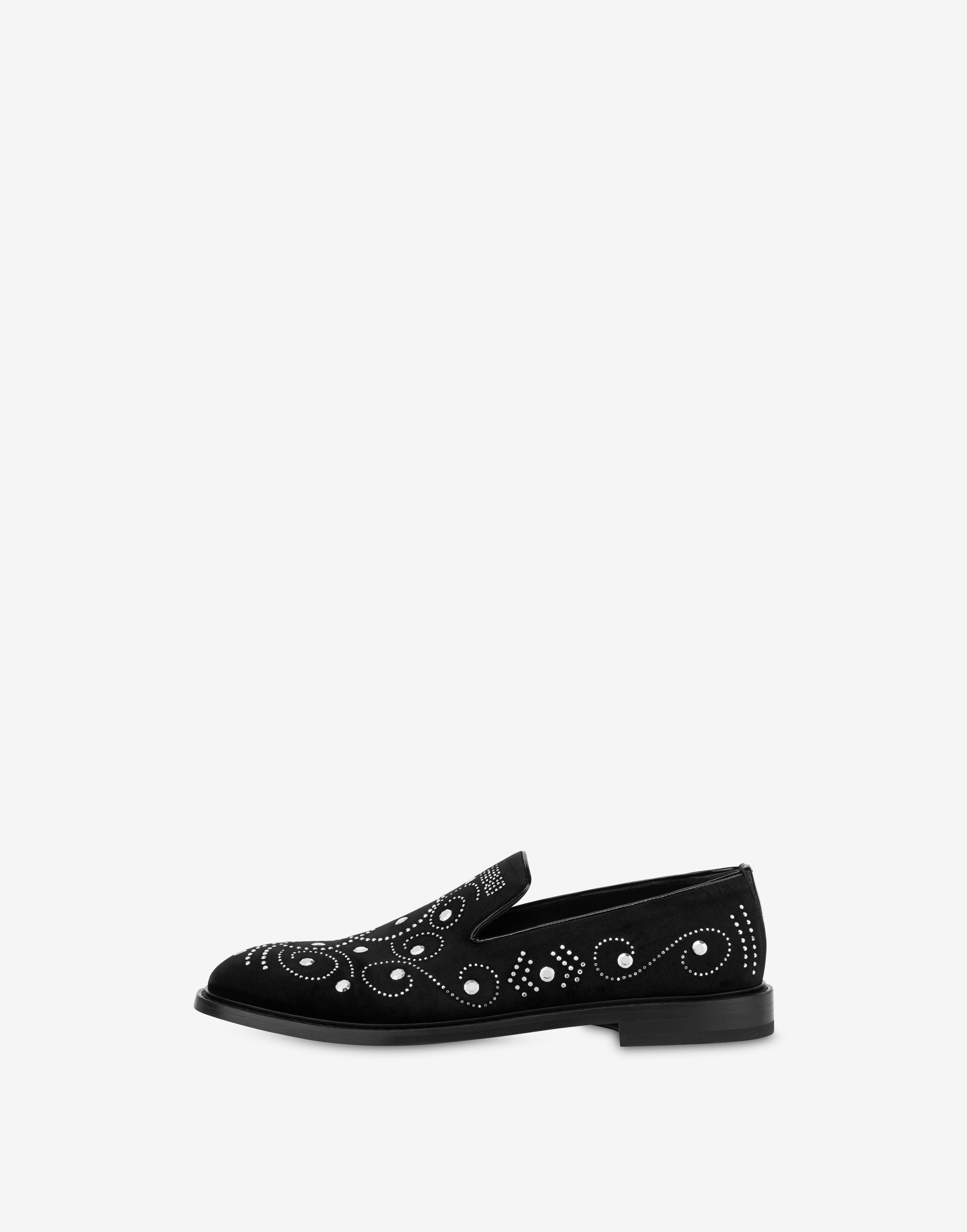 SHINY STUDS VELVET LOAFERS - 2