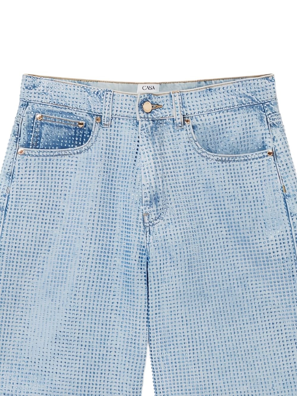 cotton denim shorts - 2