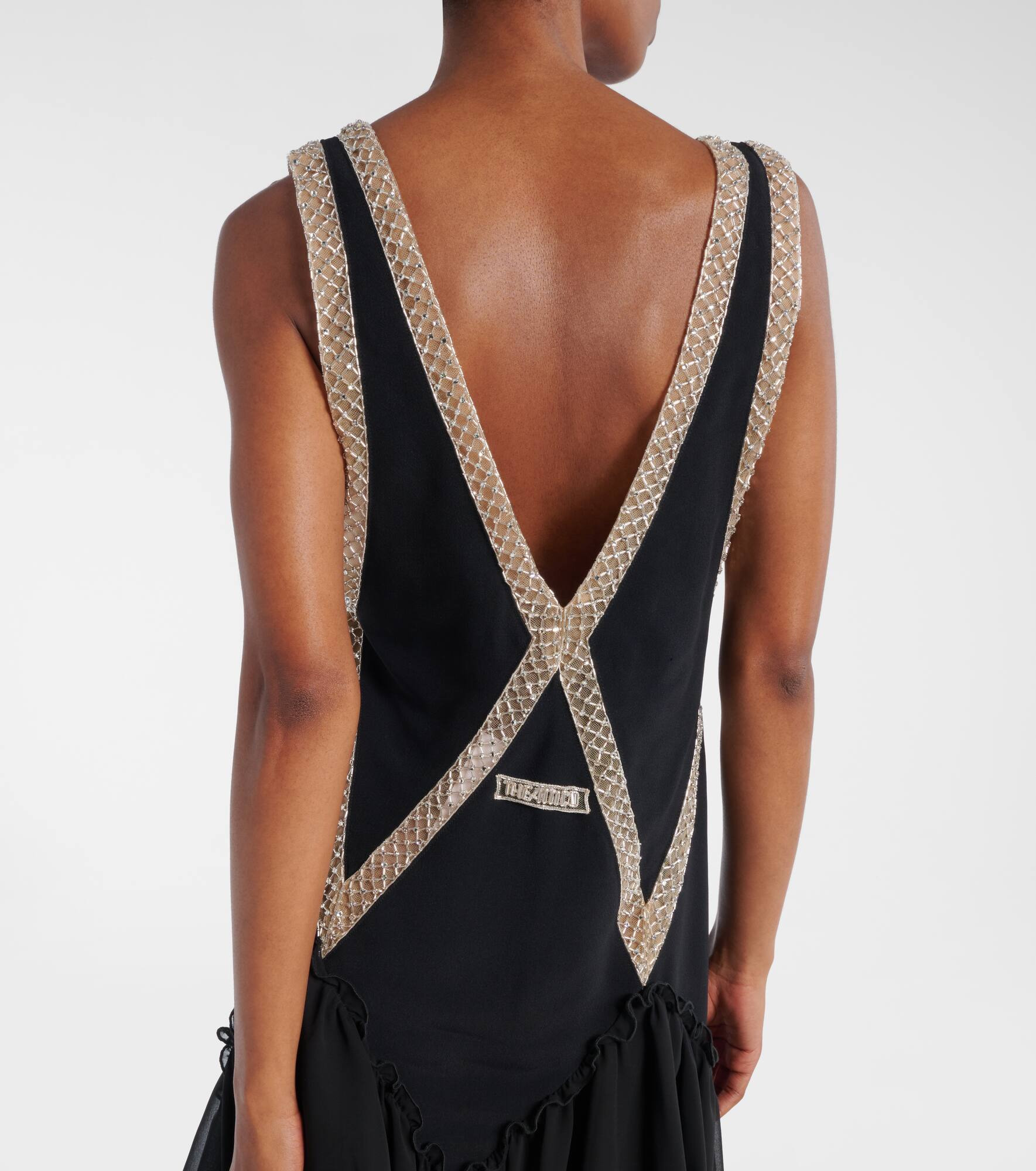 Embroidered georgette minidress - 6