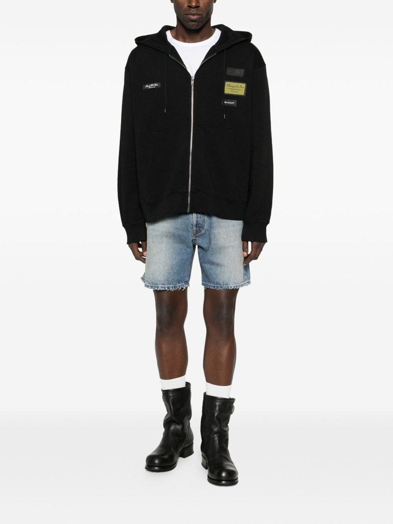 MM6 Maison Margiela zip appliqué hooded knitwear outlook