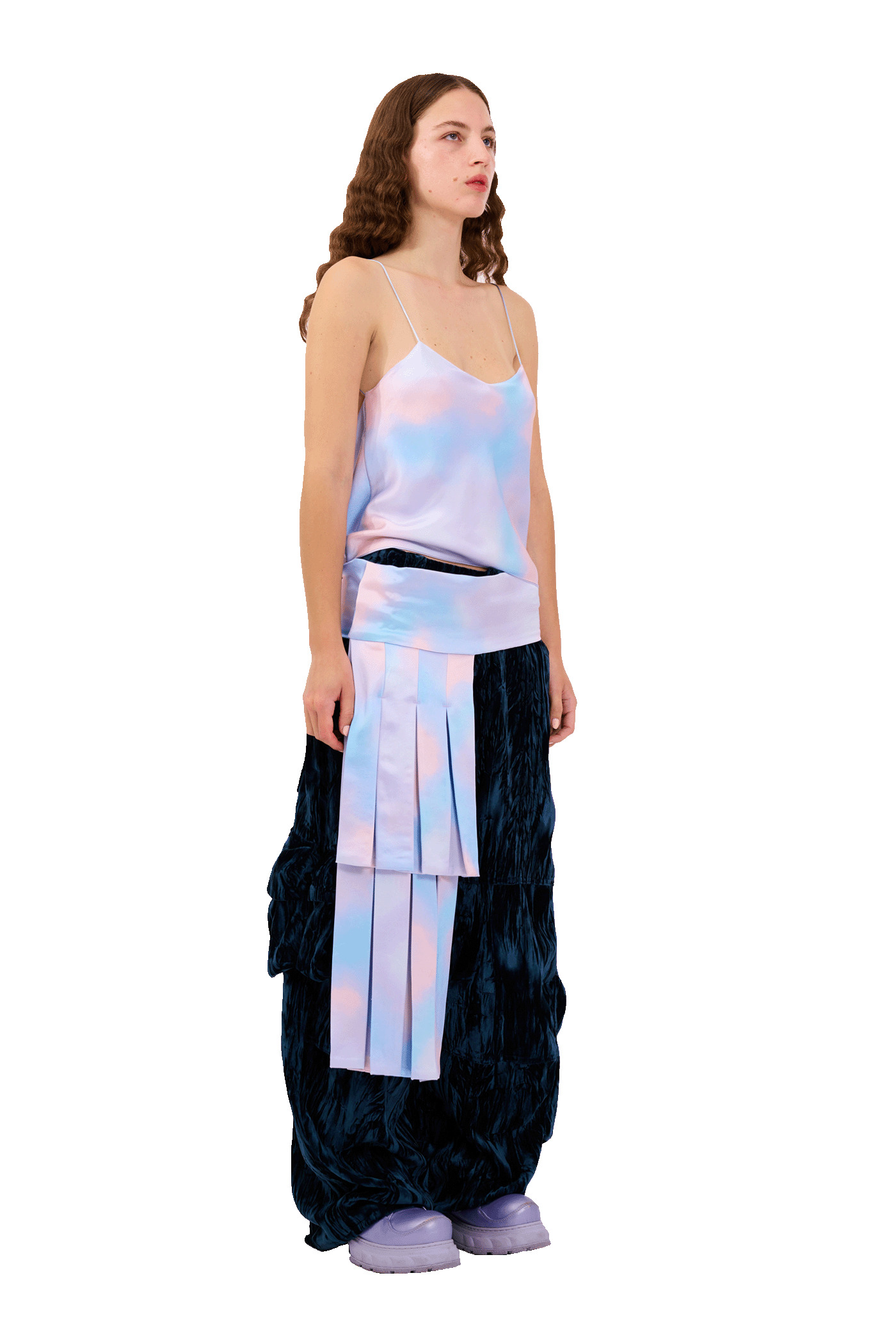 PERIWINKLE PLAID MEOW TOP - 7