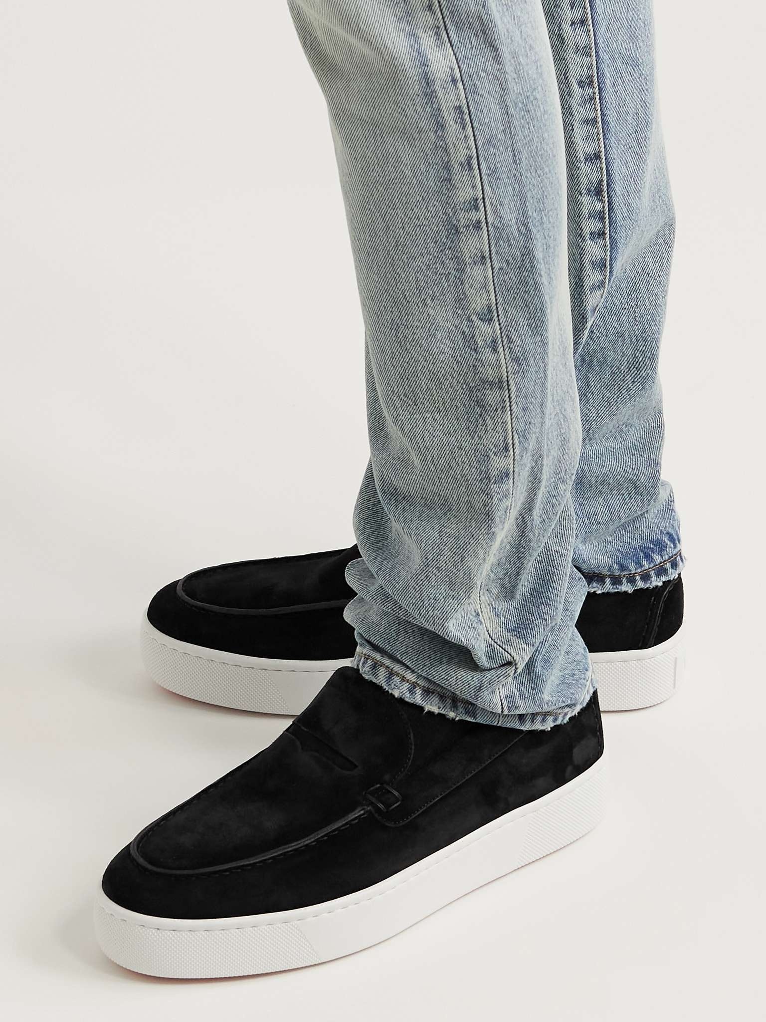 CHRISTIAN LOUBOUTIN Paqueboat スエード ペニーローファー CHRISTIAN LOUBOUTIN Paqueboat スエード ペニーローファー