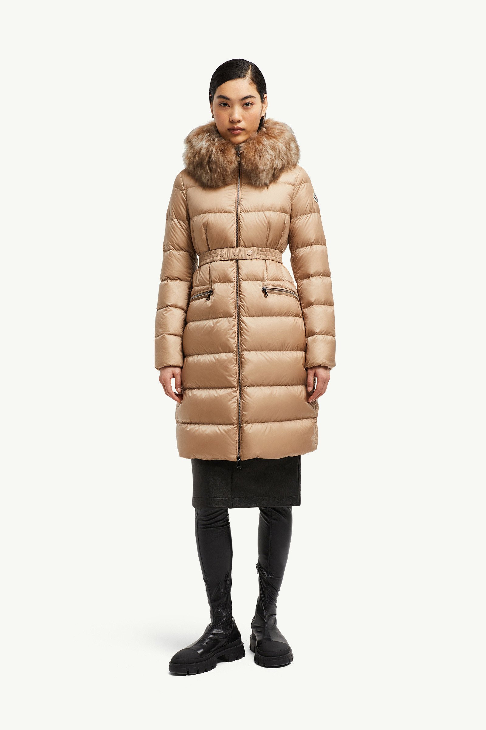 Boedic Hooded Shearling-Trimmed Long Down Jacket - 3