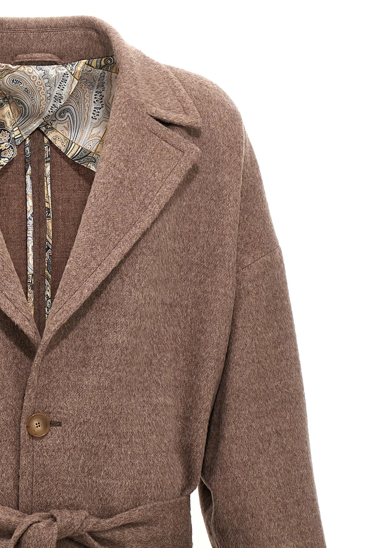 Single-breasted wool coat - 3