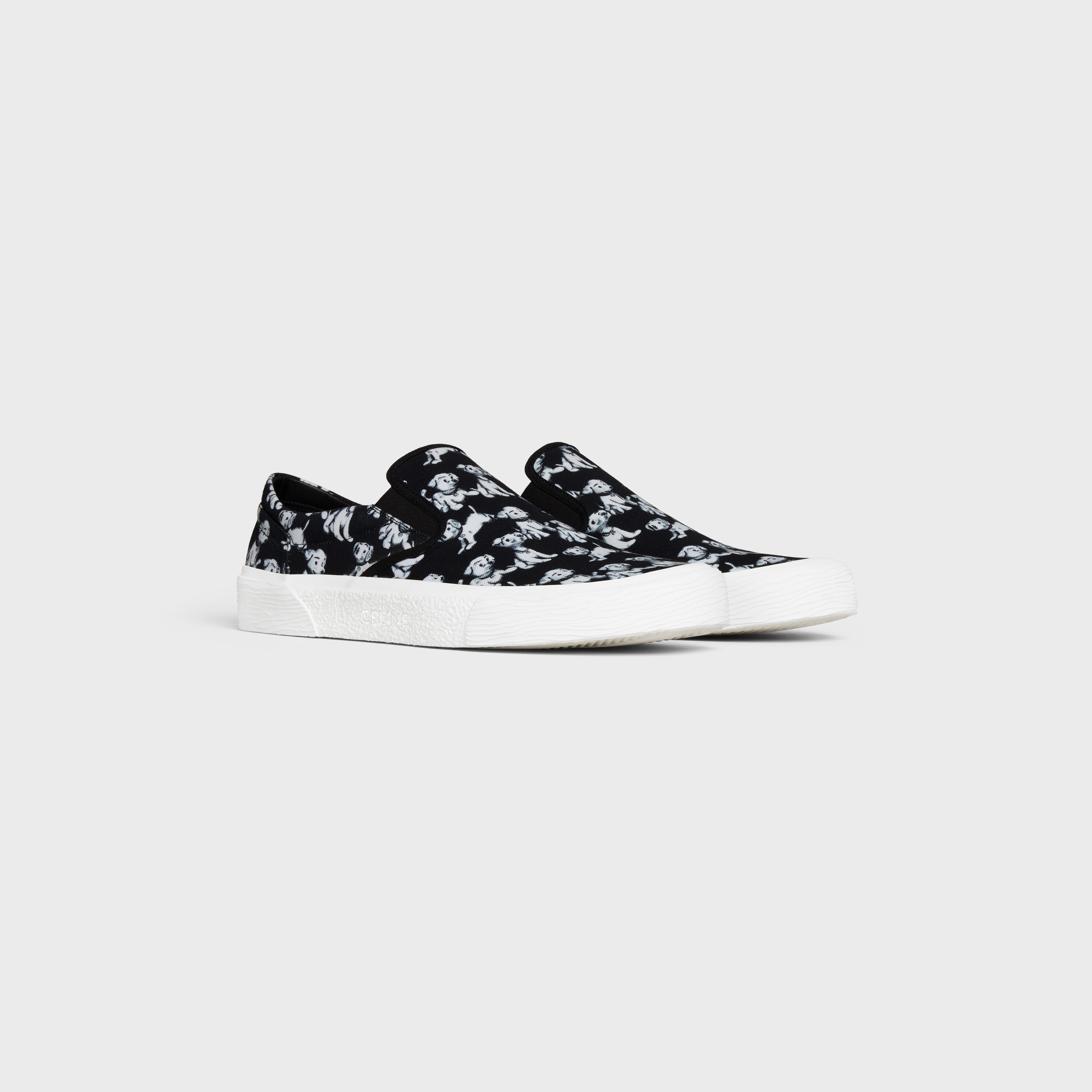 CELINE ELLIOT SLIP-ON in "BRAIN ON 2020" PRINTED CANVAS - 2