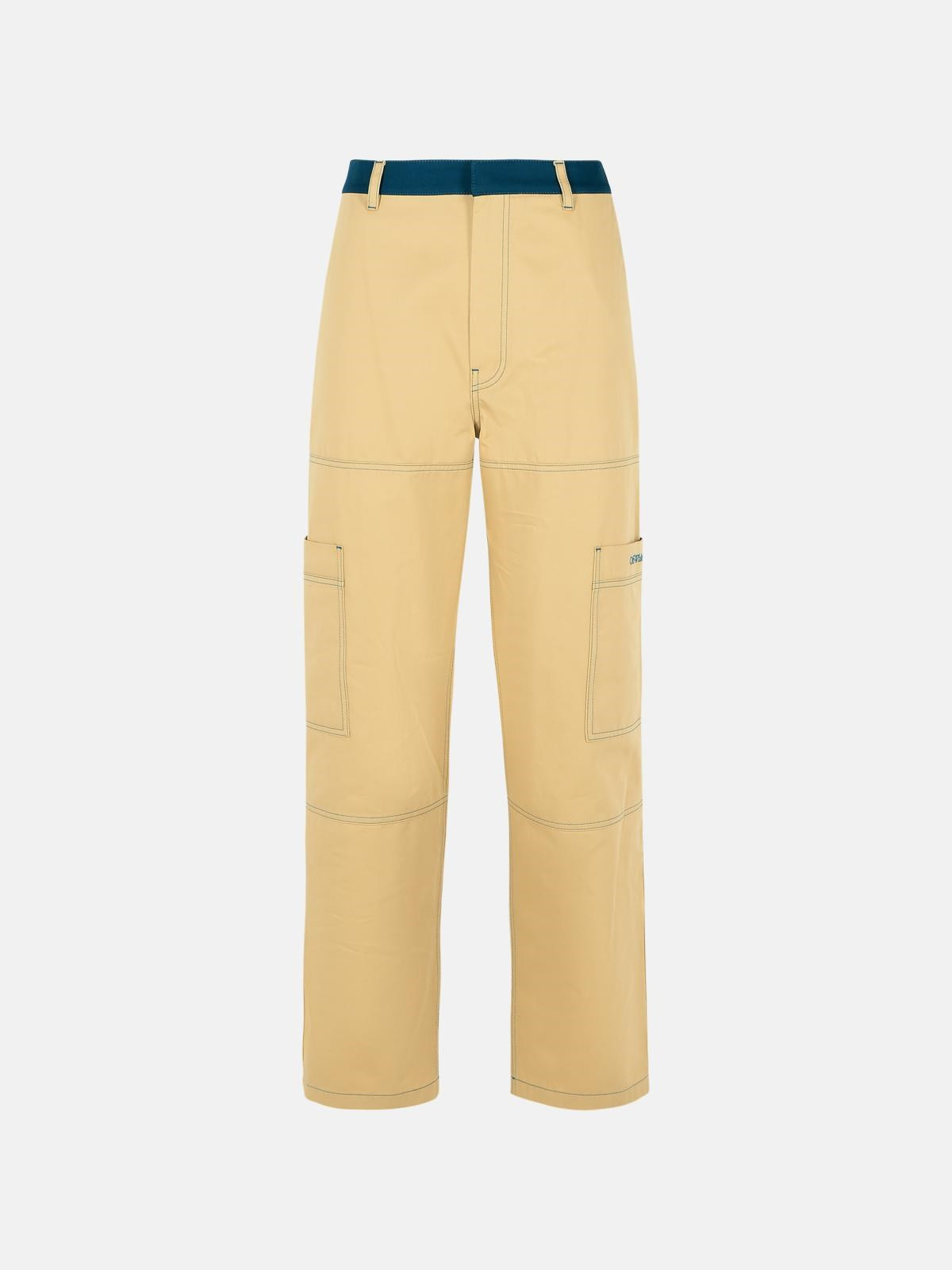 'CARGO' BEIGE COTTON PANTS - 1