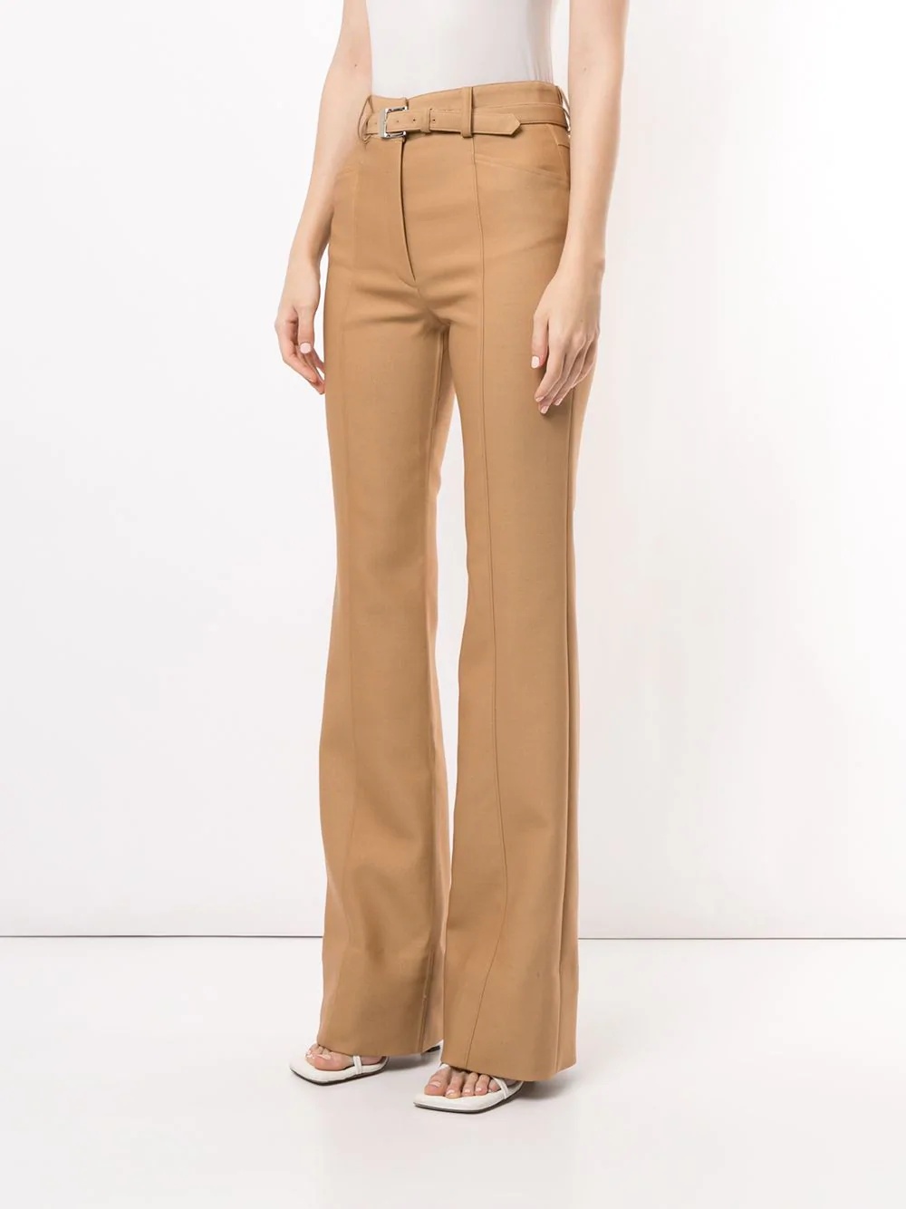 tailored flared high~waisted trousers - 3