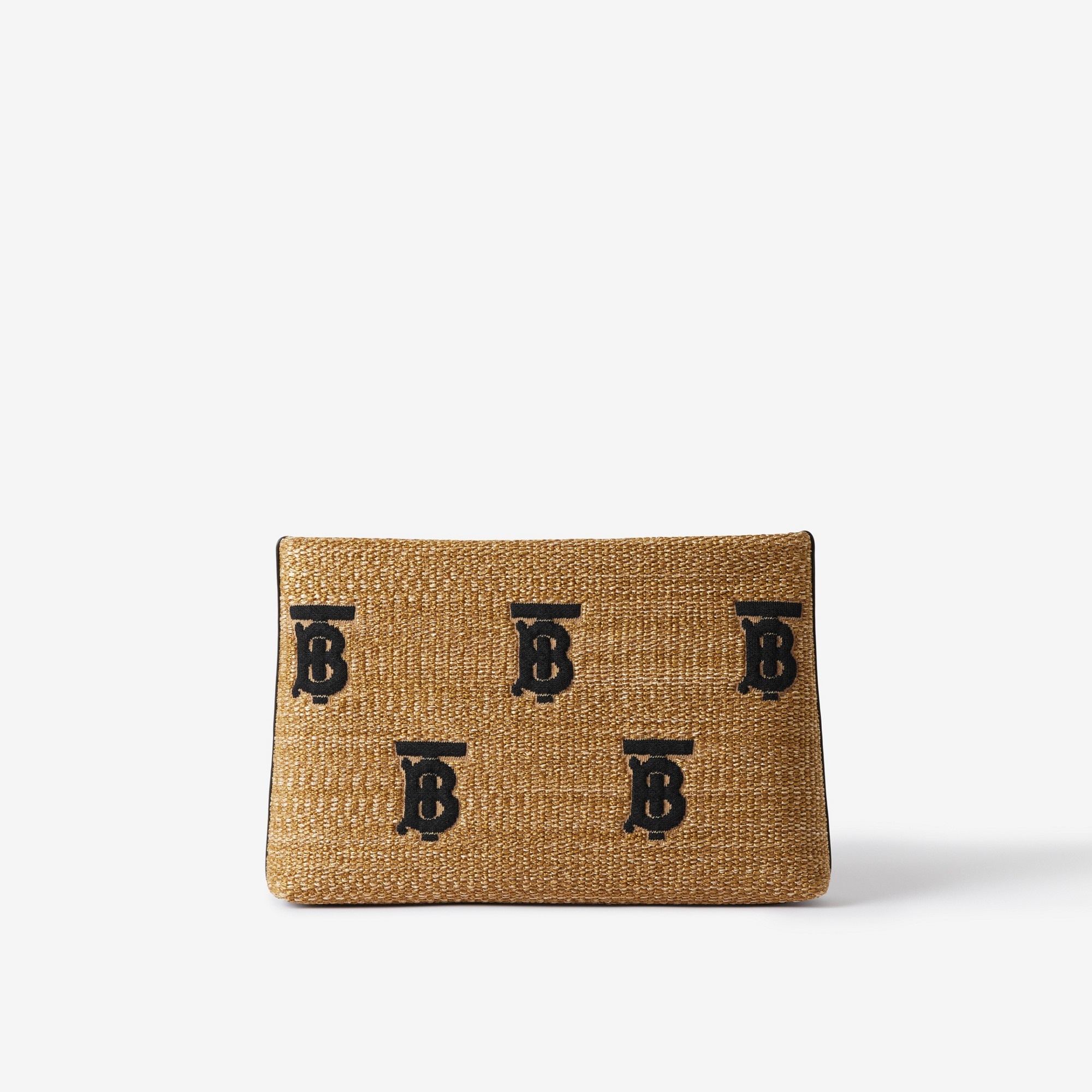Monogram Raffia-effect Zip Pouch - 1