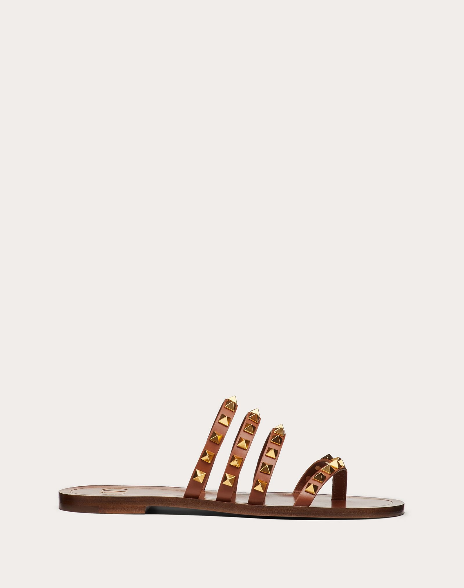 Rockstud Flair calfskin flat slide sandal - 1